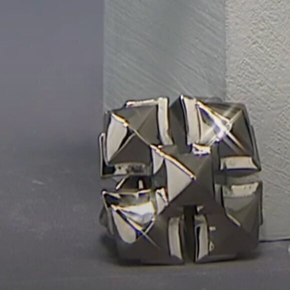 MARGO MANHATTAN "Maxine" Black Rhodium Cross Ring 6 - Picture 4 of 7